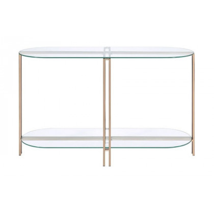 ACME - Veises Sofa Table in Champagne
