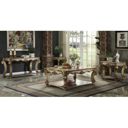 ACME - Vendome Coffee Table in Gold Patina