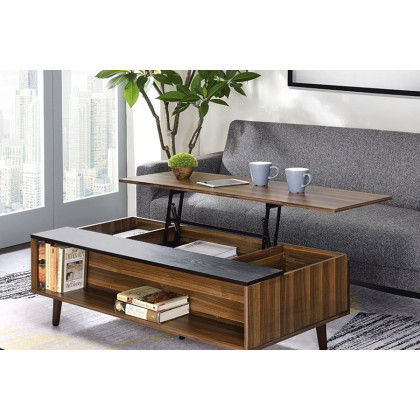 ACME - Avala Coffee Table with Lift Top in Walnut/Black