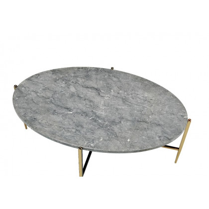 ACME - Tainte Coffee Table in Faux Marble Top/Champagne