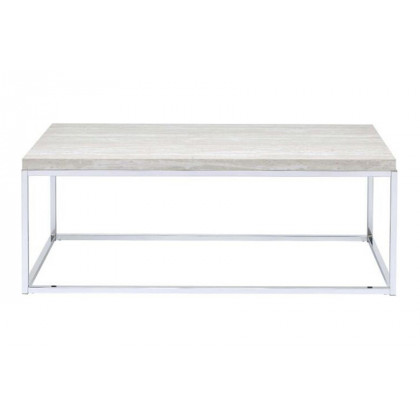 ACME - Snyder Coffee Table in Engineered Stone Top/Chrome