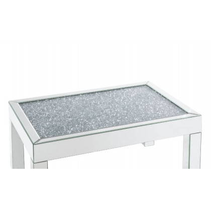 ACME - Noralie Coffee Table in Mirrored/Faux Diamonds (84705)