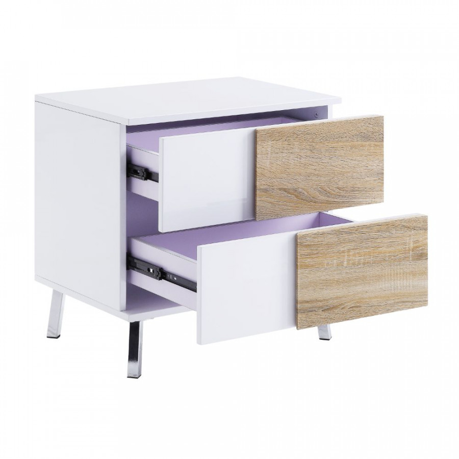 ACME - Verux End Table in White High Gloss