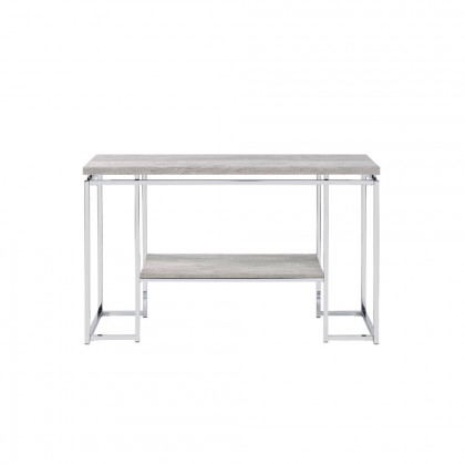 ACME - Chafik Sofa Table in Natural Oak/Chrome