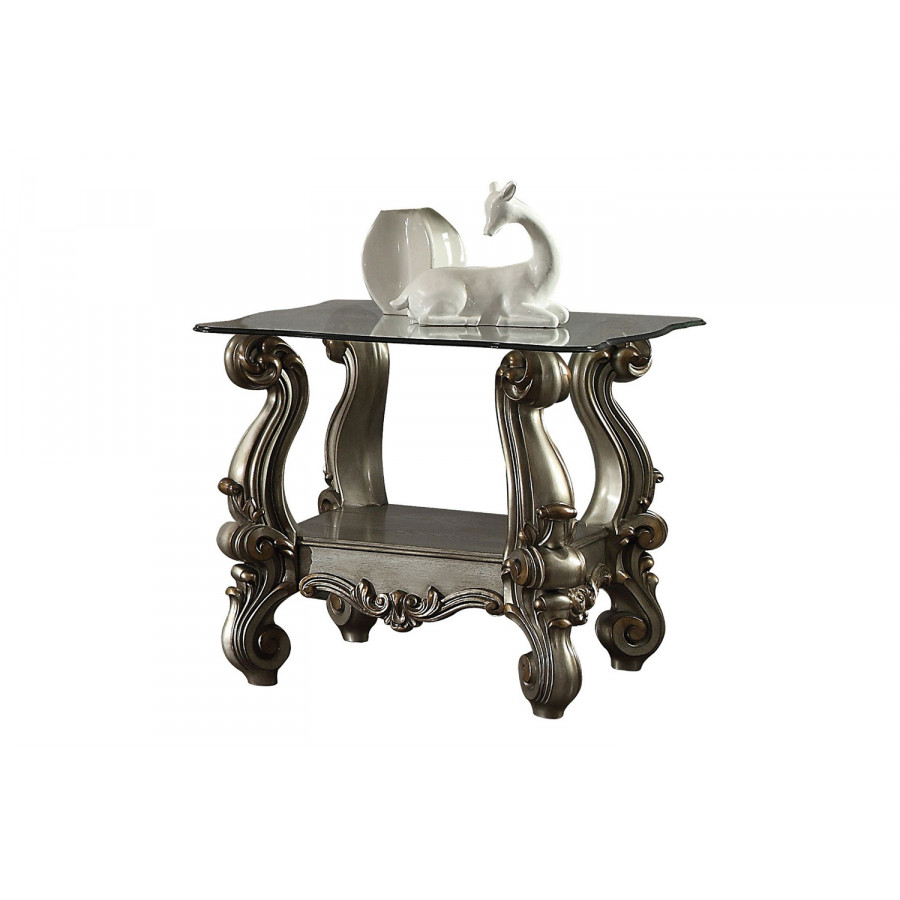 ACME - Versailles Glass Top End Table