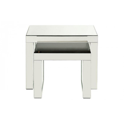ACME - Nysa Accent Table in Mirrored/Faux Crystals Inlay (88066)
