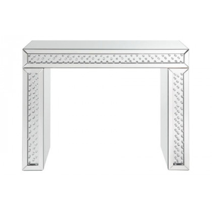 ACME - Nysa Vanity Desk in Mirrored/Faux Crystals (90159)