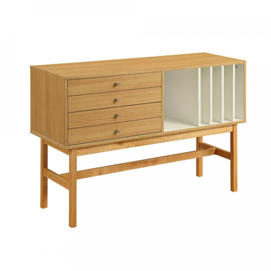 ACME - Stania Accent Table in Natural/Ivory