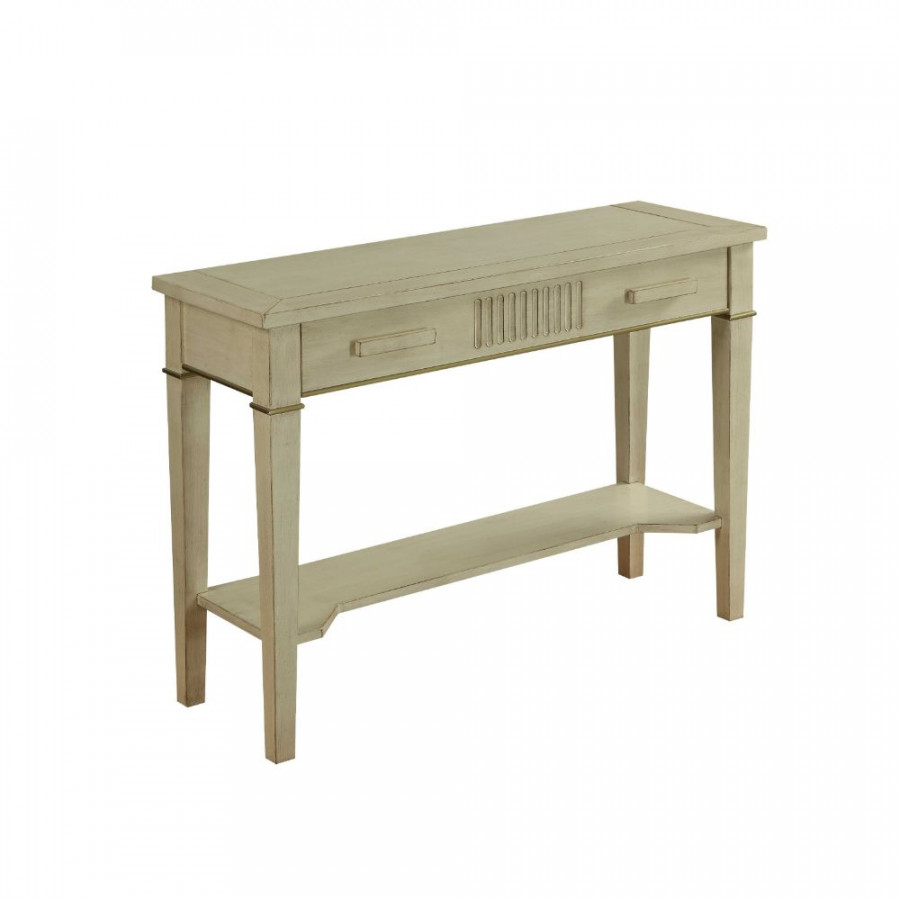ACME - Siskou Accent Table in Antique White