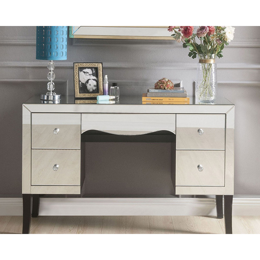 ACME - Dominic Vanity Desk in Mirrored