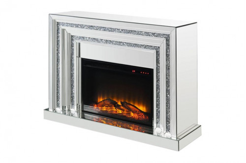 ACME™  - Noralie Fireplace in Mirrored and Faux Diamonds 90523