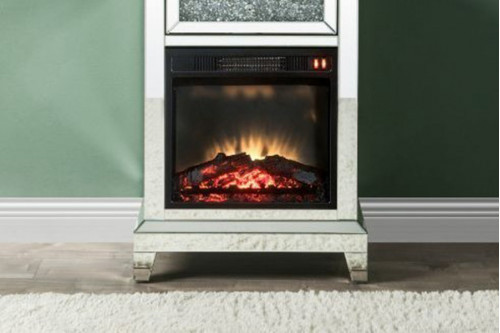 ACME™  - Noralie Fireplace in Mirrored and Faux Diamonds 90866