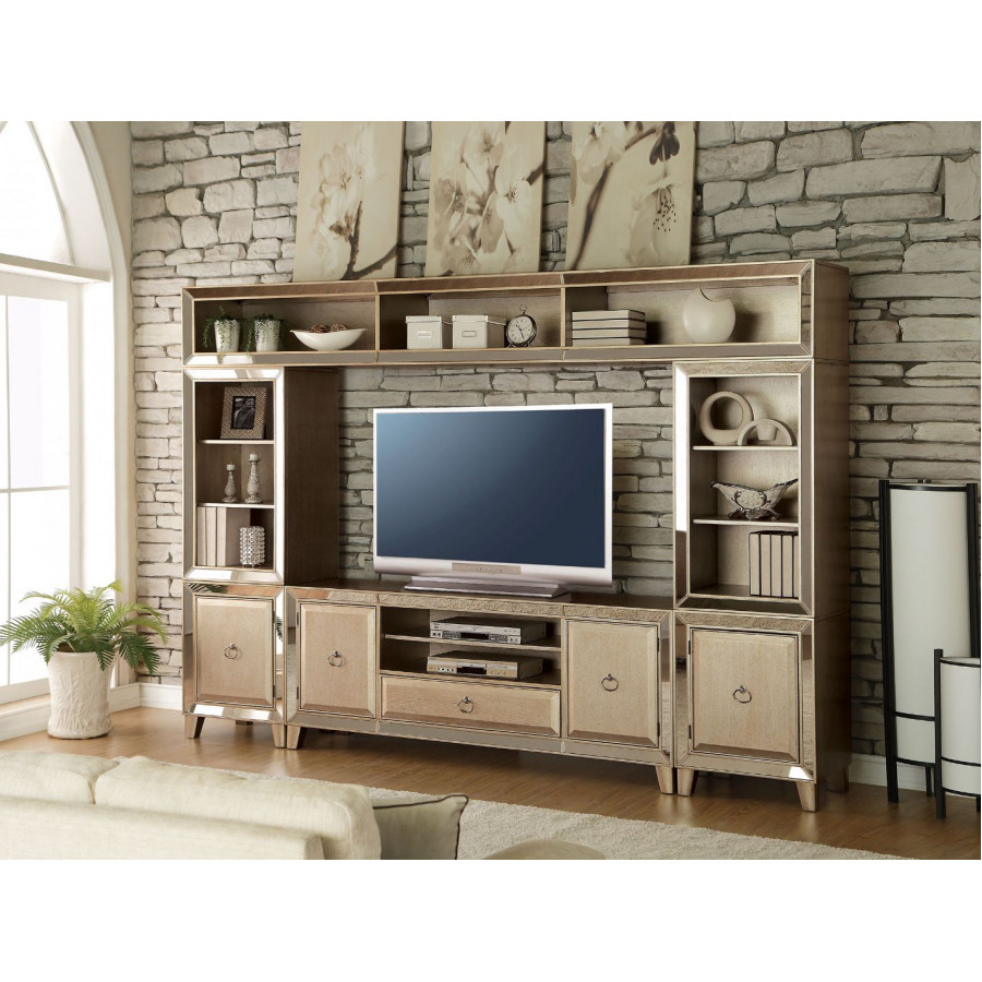 ACME - Voeville Entertainment Center in Antique Gold