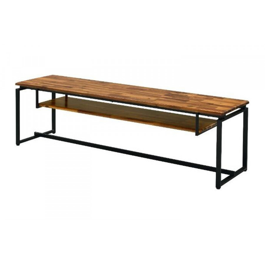 ACME - Jurgen TV Stand in Oak/Black Metal