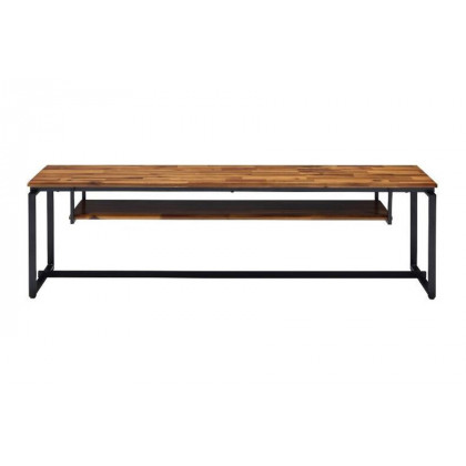 ACME - Jurgen TV Stand in Oak/Black Metal