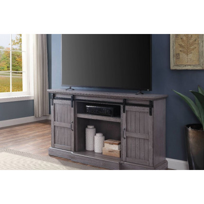 ACME - Admon TV Stand with Fireplace in Gray Oak