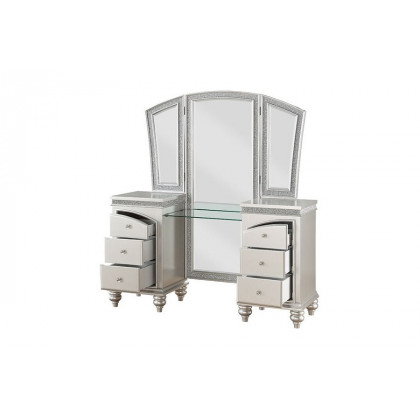 ACME - Maverick Vanity Desk in Platinum