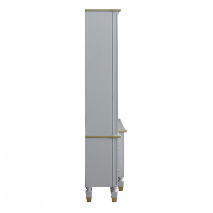 ACME - House Marchese Entertainment Center in Gold Trim/Pearl Gray