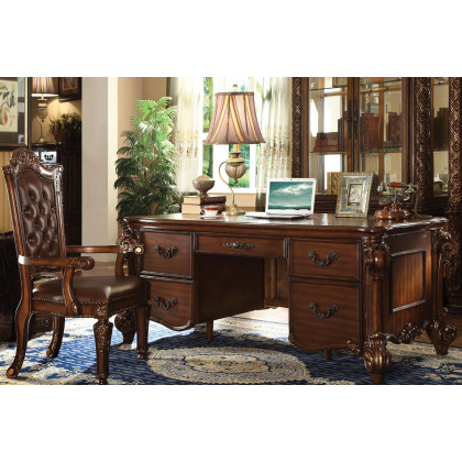 ACME Vendome Executive Arm Chair - Cherry Brown