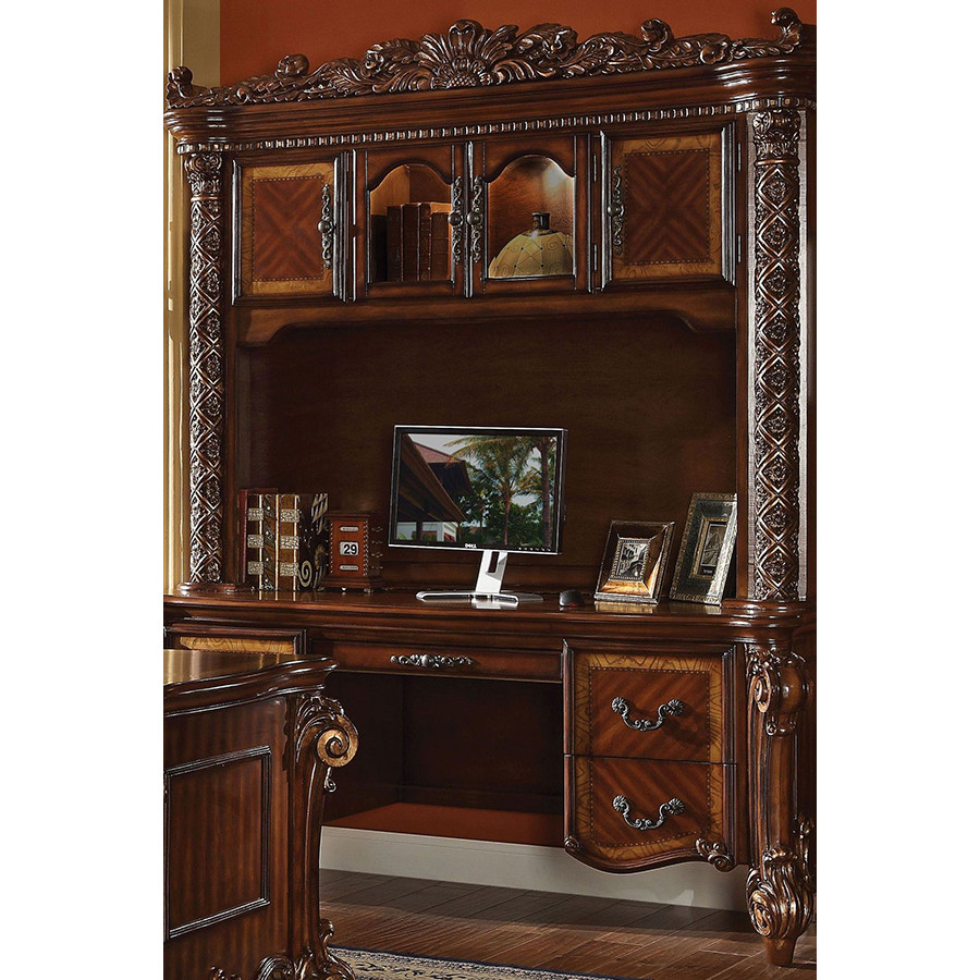 ACME Vendome Computer Desk with Hutch - Cherry