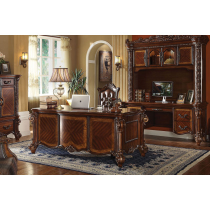 ACME Vendome Computer Desk with Hutch - Cherry