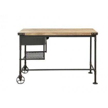 ACME - Itzel Desk in Antique Oak/Sandy Gray