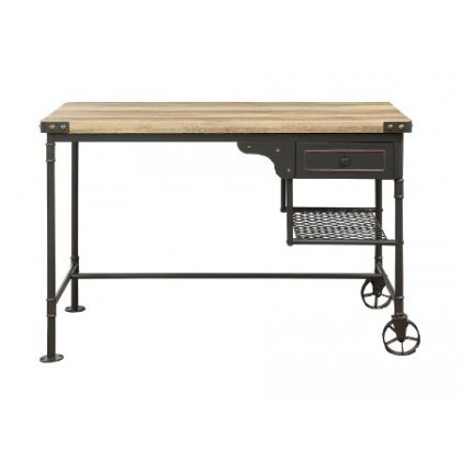 ACME - Itzel Desk in Antique Oak/Sandy Gray