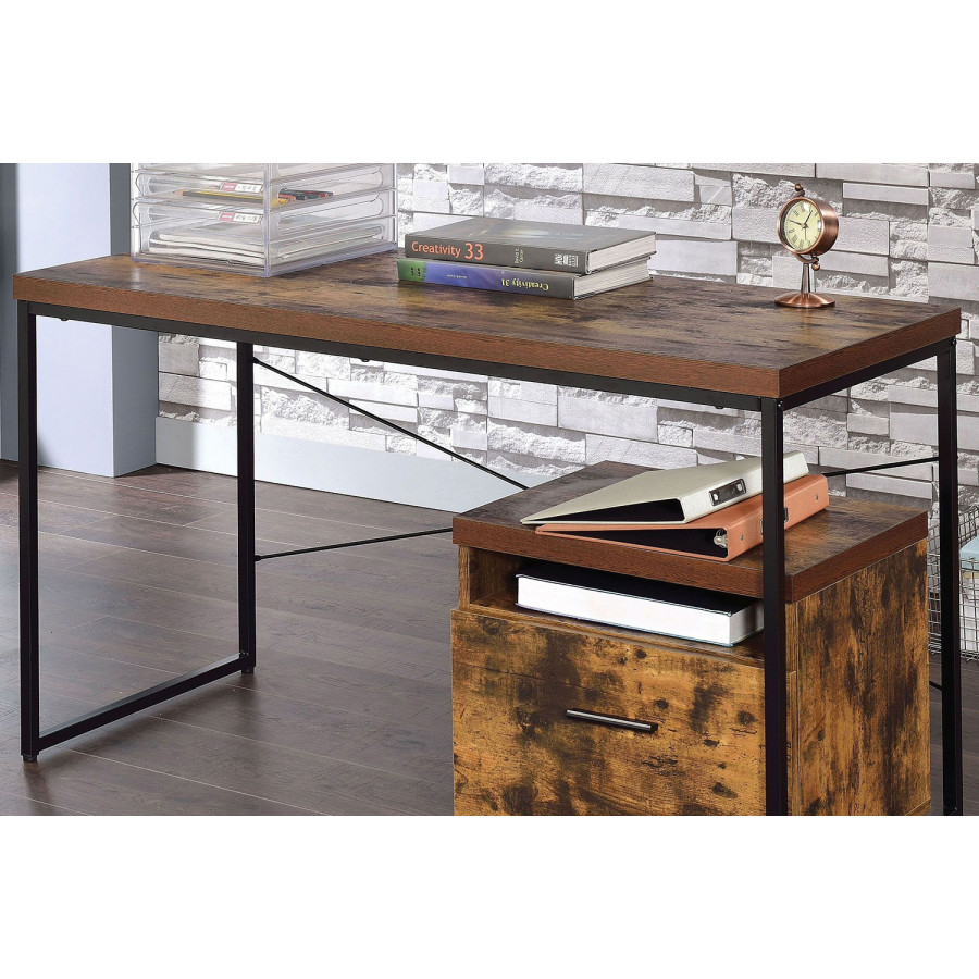 ACME - Bob Writing Desk (Same Ac00906) in Weathered Oak/Black