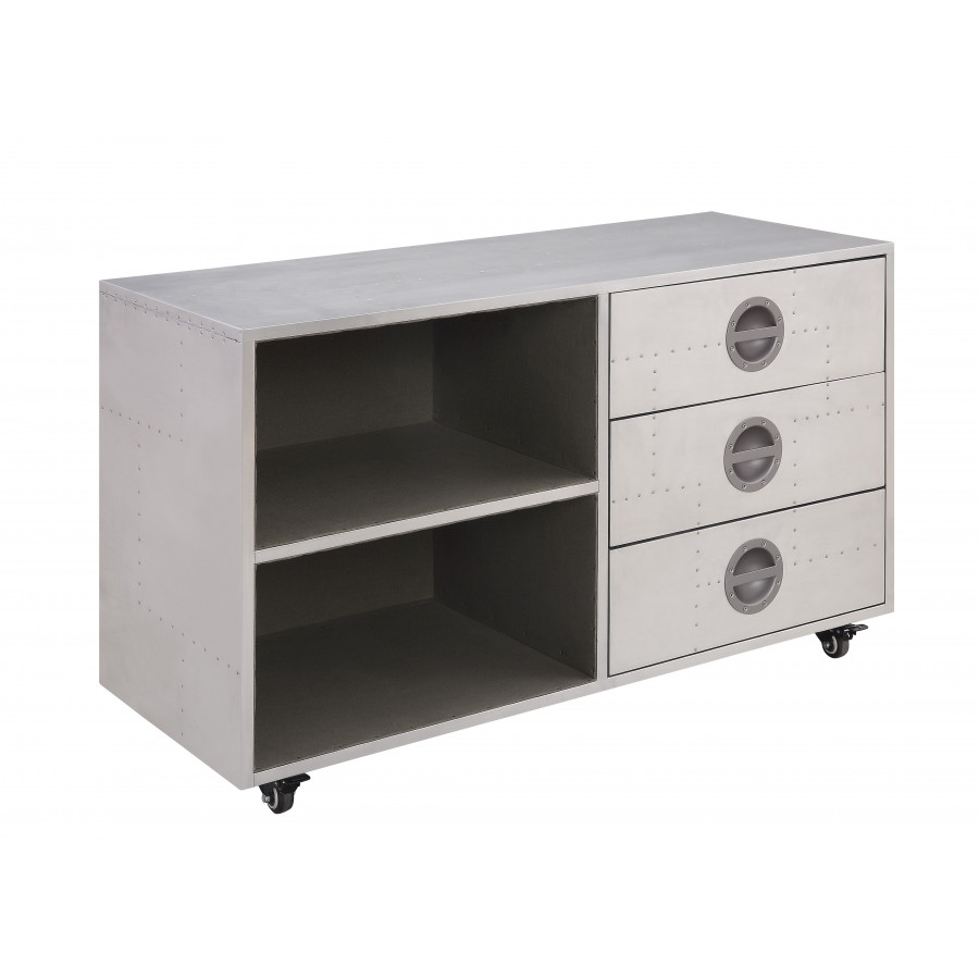 ACME - Brancaster Cabinet in Aluminum (92427)