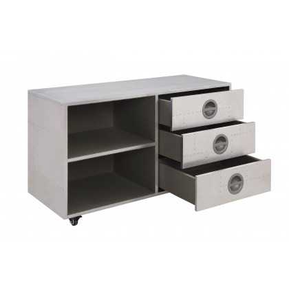 ACME - Brancaster Cabinet in Aluminum (92427)