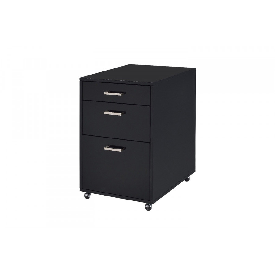 ACME Coleen Cabinet - Black High Gloss/Chrome