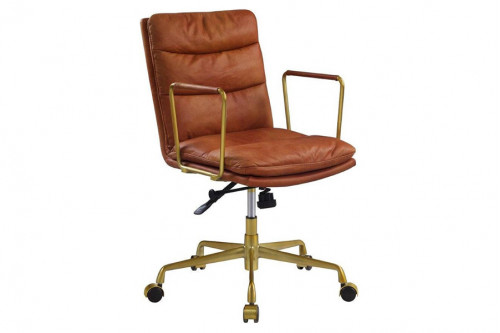 ACME™  - Dudley Executive Office Chair in Rust Top Grain Leather