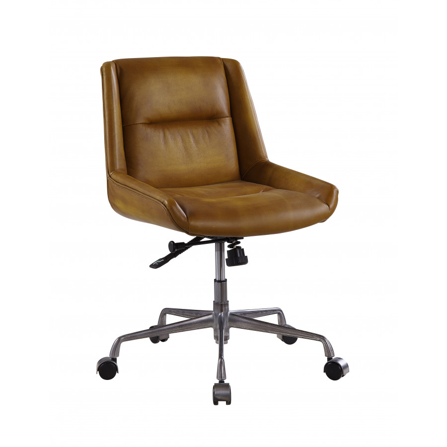 ACME - Ambler Office Chair in Saddle Brown