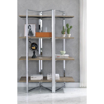 ACME - Libby Bookshelf in Chrome