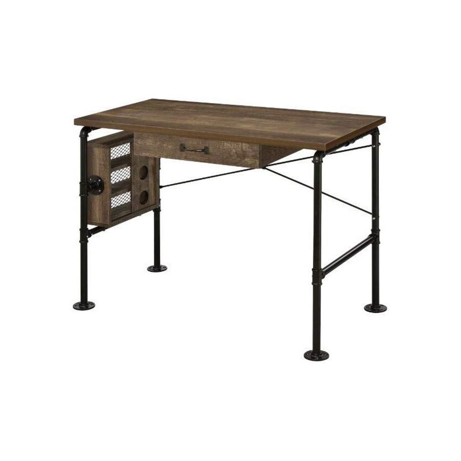 ACME - Endang Writing Desk in Weathered Oak/Black
