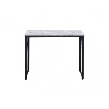 ACME Zaidin Writing Desk - Antique White and Black Finish, W 35"