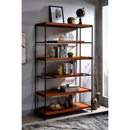 ACME - Oaken Bookshelf in Honey Oak/Black