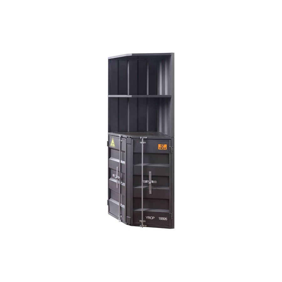 ACME - Cargo Corner Bookcase in Gunmetal