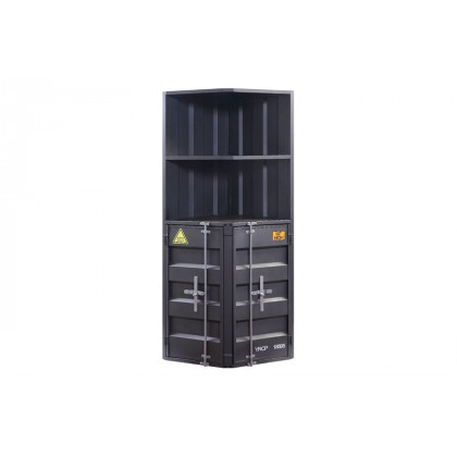 ACME - Cargo Corner Bookcase in Gunmetal