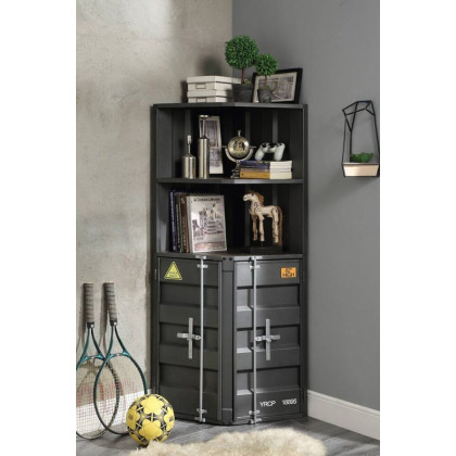 ACME - Cargo Corner Bookcase in Gunmetal