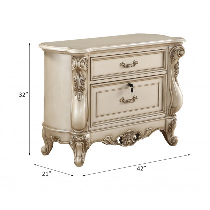 ACME - Gorsedd File Cabinet in Golden Ivory