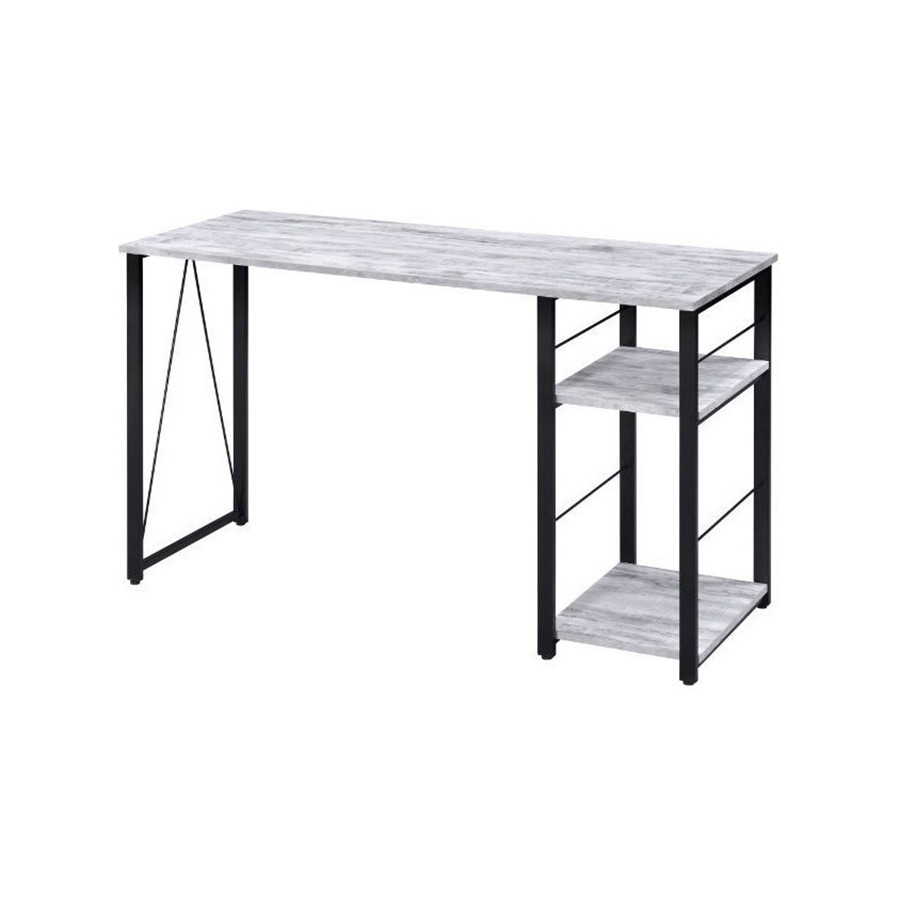 ACME Vadna Writing Desk - Antique White and Black Finish