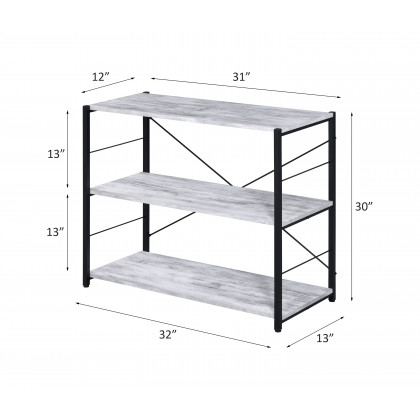 ACME Tesadea Bookshelf - Antique White/Black