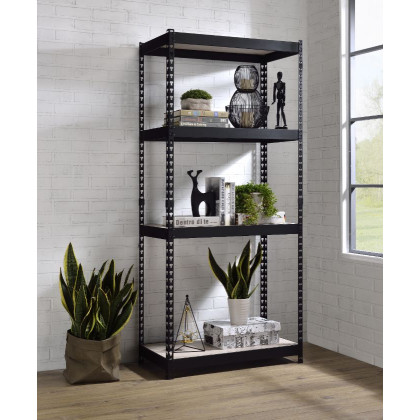 ACME Decmus Bookshelf - Natural/Black, 71"H (92780)