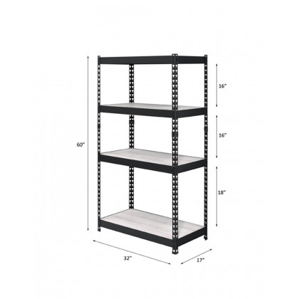 ACME Decmus Bookshelf - Natural/Black, 60"H (92782)