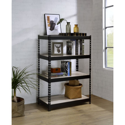 ACME Decmus Bookshelf - Natural/Black, 48"H (92784)