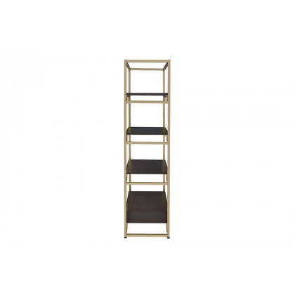 ACME - Yumia Bookshelf in Clear Glass/Gold