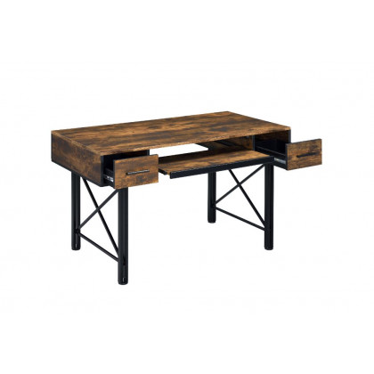 ACME - Settea Computer Desk in Weathered Oak/Black