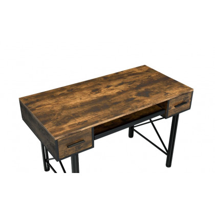 ACME - Settea Computer Desk in Weathered Oak/Black