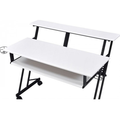ACME Suitor Music Recording Studio Desk - White and Black